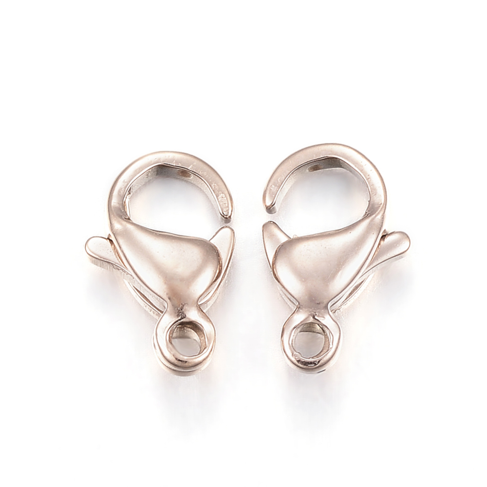 perlensucht verschlüsse 9mm edelstahl rosegold